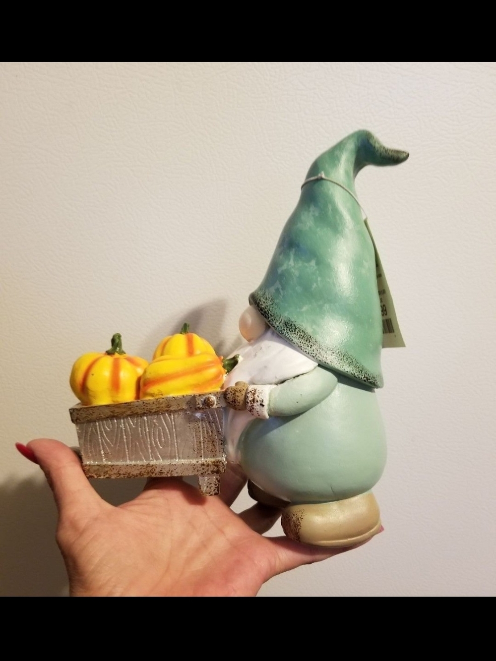 Fall Harvest Gnome Figurine with Pumpkins